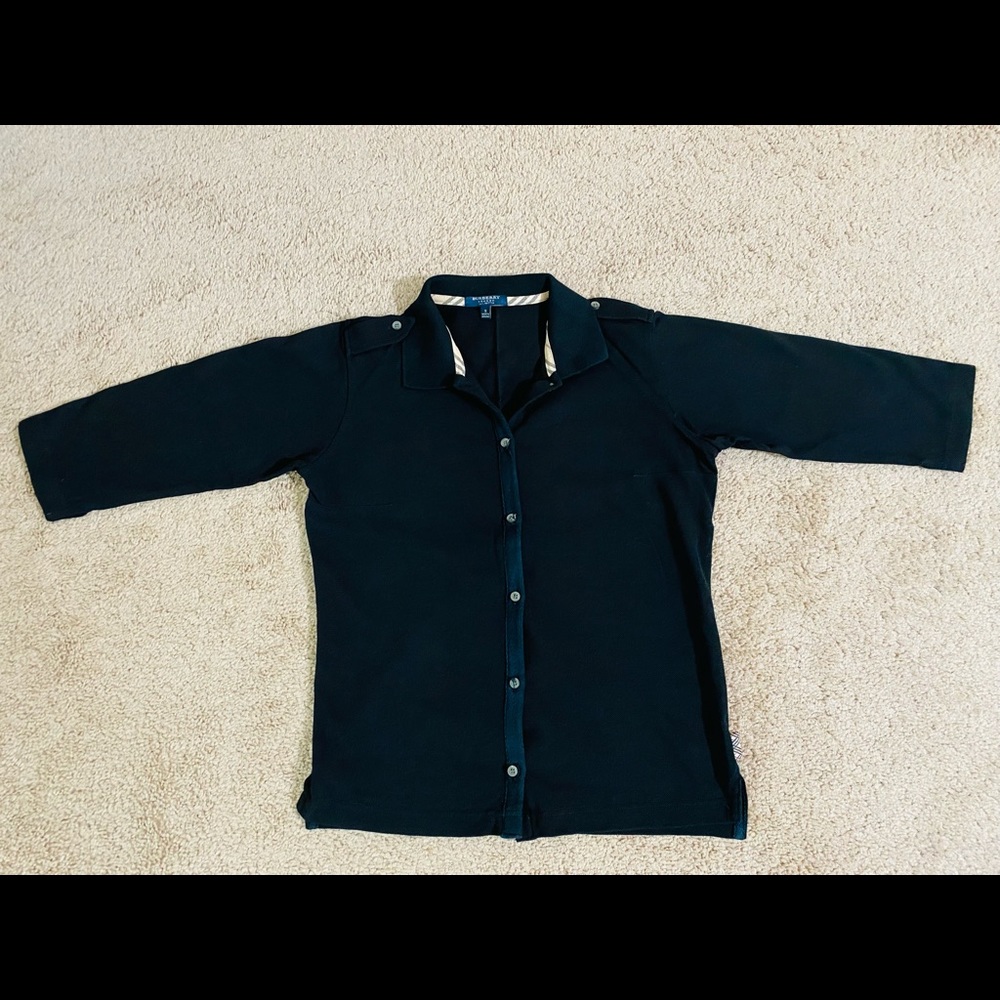 Burberry Black Button Up Shirt
